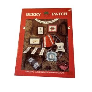 Berry Patch 1980 Cross Stitch Patterns Booklet Violets Berries Garden Harvest